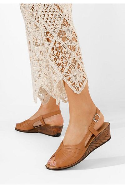 B T Shoes Sandale dama piele Lovara camel