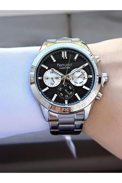 Ferrucci Men's Functions Active Metal Cord Wrist Watch