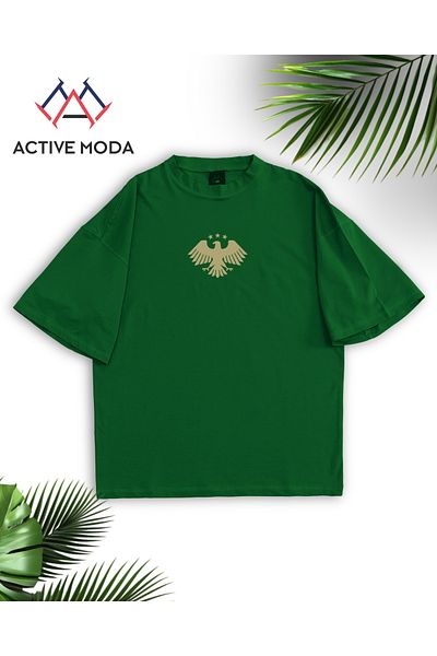 ACTIVE MODA -Men's Cotton Printed Eagle Tshirt Oversize Big Size