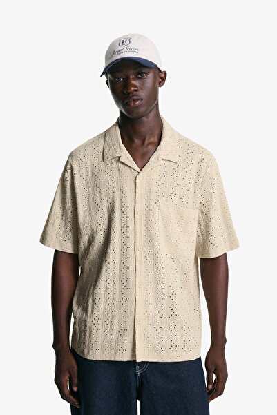 Bershka Kısa kollu nakışlı gömlek