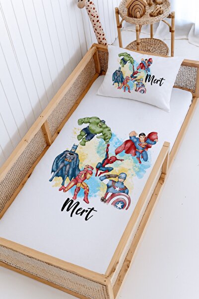 Lilabio %100 Pamuk İsme Özel Montessori Yatak Pike Seti 100x200 Super Kahrama...