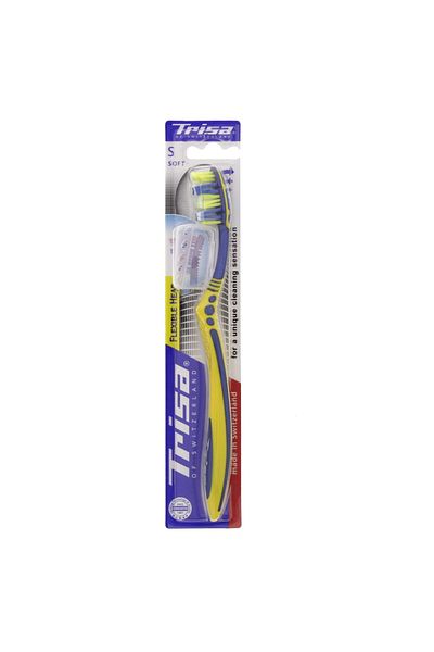Trisa Flexible Head Soft Toothbrush Assorted Colours 1 pc