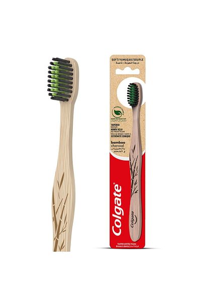 Colgate Bamboo Charcoal Soft Toothbrush Assorted Colour 1 pc