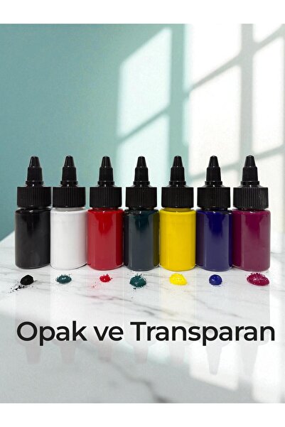 stonechem Yüksek Kalite Opak ve Transparan Epoksi Pigment Seti 7 Renk 35 Gr
