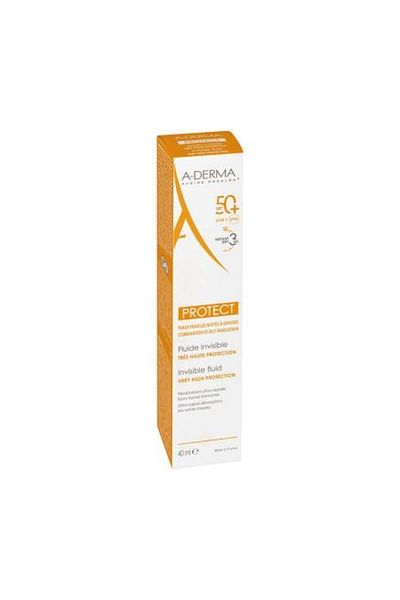 A-DERMA Protect SPF 50+ Sunscreen Fluid, Normalizing Fluid, 40 ml