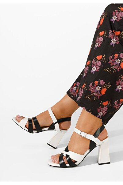 B T Shoes Sandale cu toc gros Viona negre