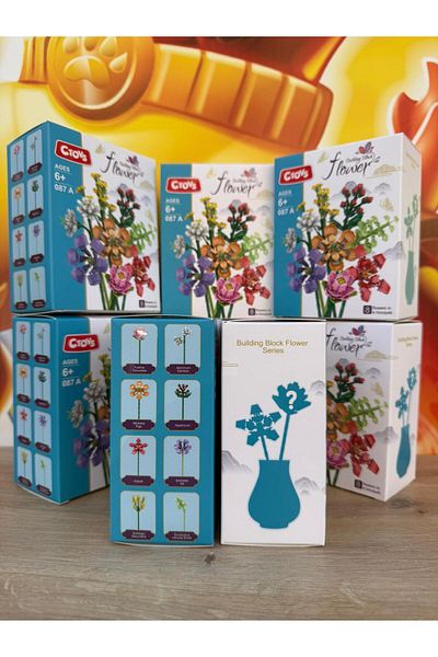 scntoys Decorative Flower Bouquet Building Set Lego Flower Lego 500+ Pieces 8 Boxes Full Set Special Set