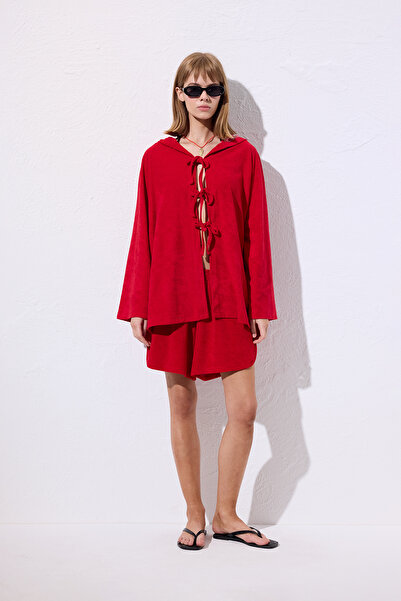 Manuka HAVLU KUMAŞ ŞORT KIRMIZI