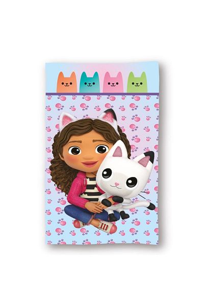 Gabby's Dollhouse Prosop de baie pentru copii, 100% bumbac, multicolor, 70x140 cm, Gabby's Dollhouse