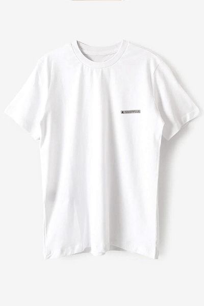 Rakerplus Tricou alb pentru copii, 100% bumbac, unisex, cu mânecă scurtă