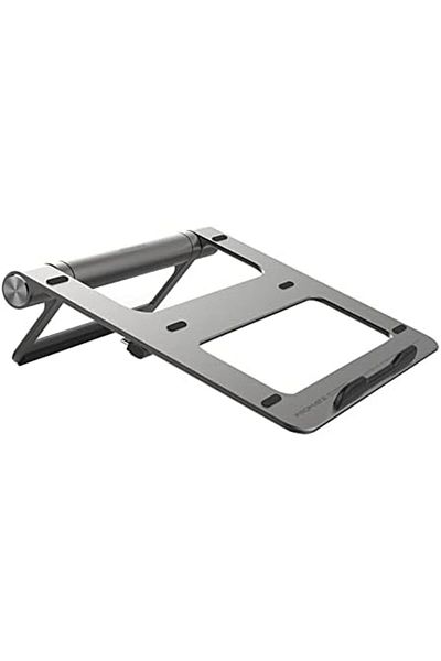 Promate Laptop Docking Station Stand, Aluminum Removable Multiport Hub with Kick Stand, Ethernet, 10