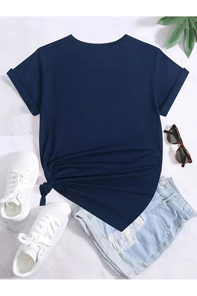 DAXİS Sportwear Company Tricou pentru damă cu imprimeu iepure cu gâtul turnat