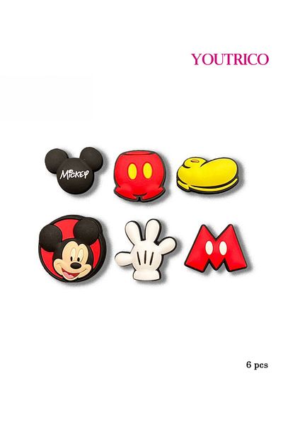 Youtrico 6pcs Cute Cartoon Jibbitz Charms for Crocs - Playful Slipper Ornament Set