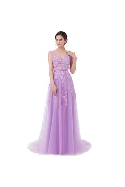 OEM Rochie Sabrina lila lunga