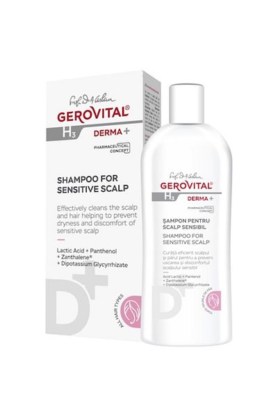 GEROVITAL Șampon H3 Derma+ pentru scalp sensibil, 200 ml