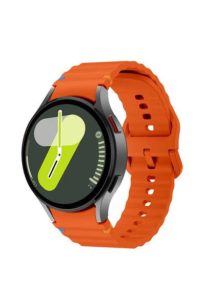 THD 20 mm silicone strap, THD, compatible with Samsung Galaxy Watch 7, Galaxy Watch 6, orange