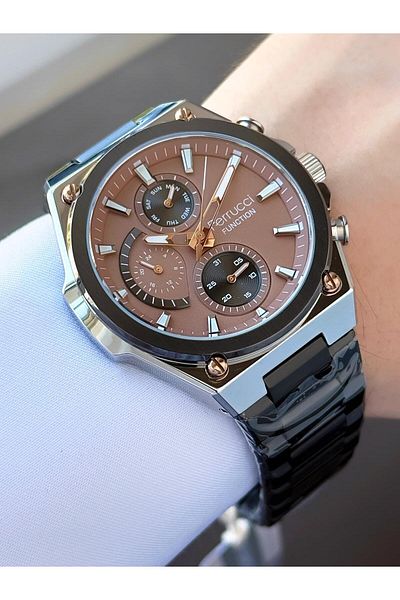 Ferrucci Men's Functions Active Metal Cord Wrist Watch