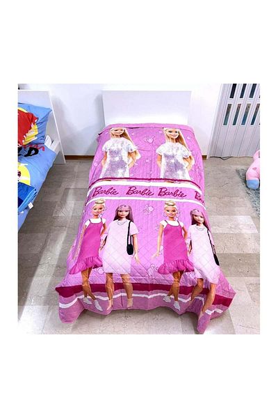 Barbie Bedspread, 250x150 cm, Pink, Barbie