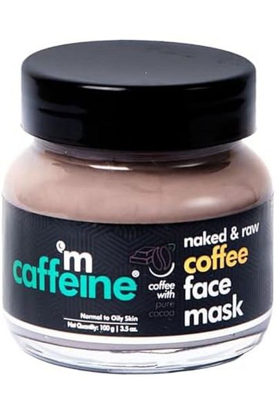 mCaffeine Coffee Clay Face Mask for Women & Men | Detan Face Pack for Glowing Skin | Cleanses Pores