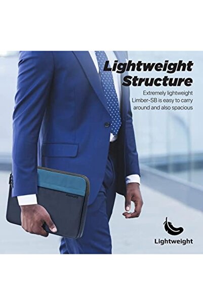 Promate جراب كمبيوتر محمول مقاس 13 بوصة، غطاء واقٍ خفيف الوزن مريح مع جيب أمامي وسحاب آمن