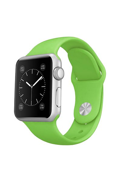THD Light green silicone strap for Apple Watch 42/44/45 mm, size M/L, series 1,2,3,4,5,6,7,8
