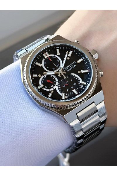 Ferrucci Men's Functions Active Metal Cord Wrist Watch