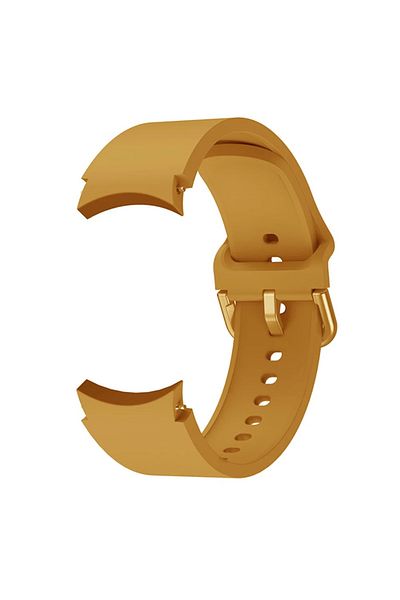THD 20mm Silicone Strap, Branded for Samsung Galaxy Watch 4 Classic 46mm/42mm, Mustard