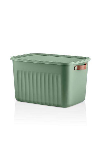Frapan Home 3 Pieces 15 Lt Multi-Purpose Organizer Box with Lid Inside Cabinet Bathroom Kitchen Organizer