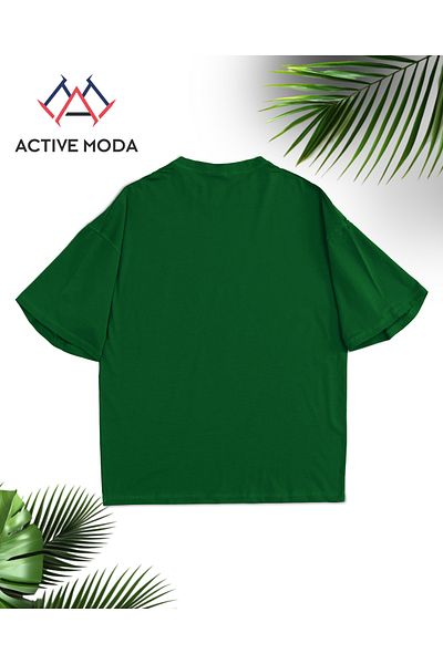 ACTIVE MODA -Men's Cotton Printed Gold Eagle Tshirt Oversize Big Size