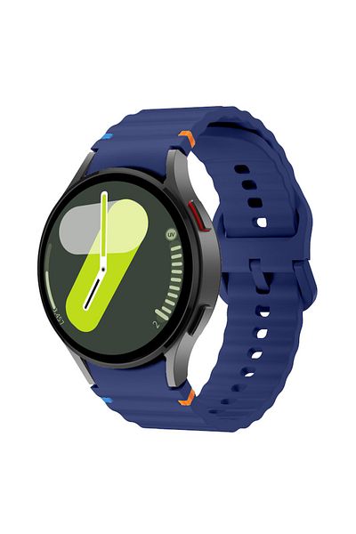 THD Curea din silicon 20 mm, THD, compatibila Samsung Galaxy Watch 7, Galaxy Watch 6, albastru marin