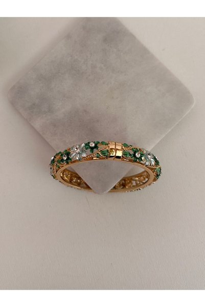 YENGEÇ Mineli Floral Handcuff Bracelet