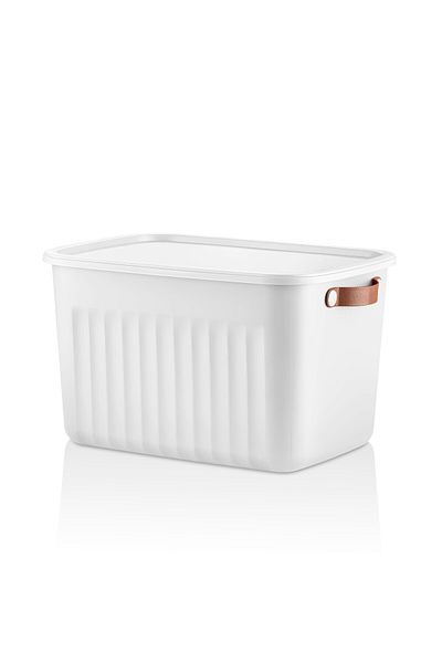 Frapan Home 3 Pieces 15 Lt Multi-Purpose Organizer Box with Lid Inside Cabinet Bathroom Kitchen Organizer