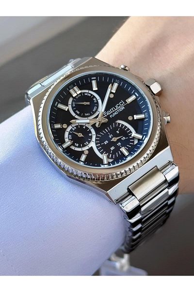 Ferrucci Men's Functions Active Metal Cord Wrist Watch