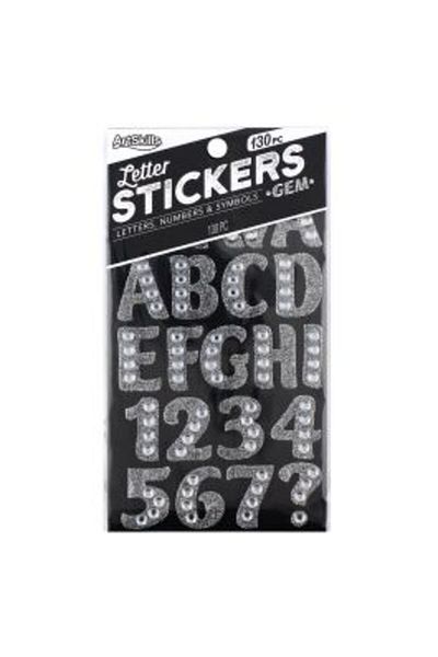 Artskills Rhinestone Glitter and Gem Letter Stickers