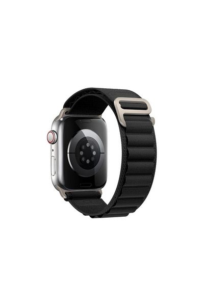 THD Alpine Loop Strap, Compatible with Apple Watch Ultra2 49mm, Apple Watch 45mm Series 9, Black
