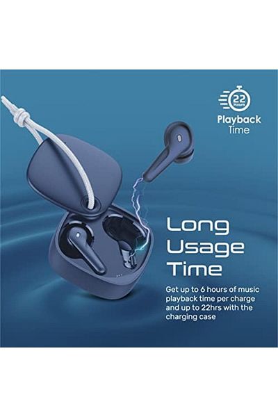 Promate Bluetooth Earbuds, Ergonomic-Fit True Wireless ENC Headphone with 4 Built-In Noise Cancellin