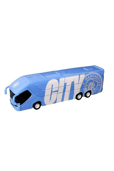 Banbo Toys Manchester City FC bus, diecast, metal, scale 1:50, 25cm, doors with opening system