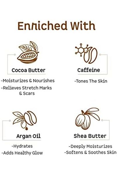 mCaffeine Naked & Rich Choco Body Butter | Cocoa Butter, Caramel | Deep Moisturizing | All Skin | Pa