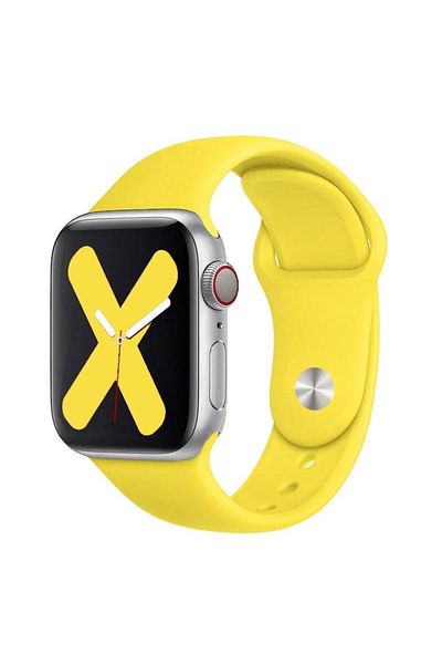 THD Curea silicon, THD, compatible Apple Watch 46 mm series 10, Apple Watch SE 44 mm, M/L, Galben Amalfi