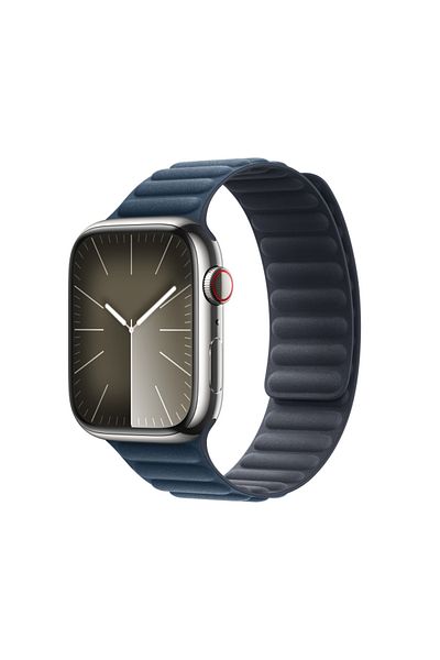 THD Curea Link Magnetica, , Compatibila Apple Watch 45 Mm Seria 9, Apple Watch Se 44 Mm, Albastra