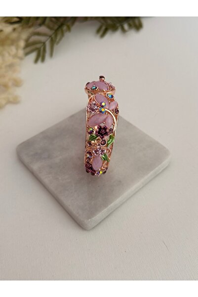 YENGEÇ Mineli Floral Handcuff Model Bracelet