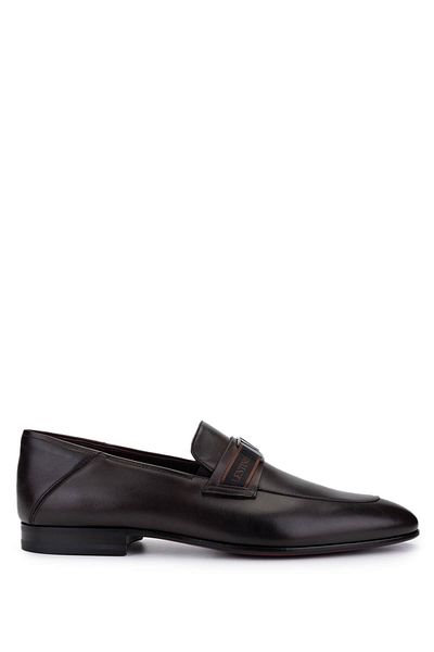 Valentino Men's Genuine Leather Brown Loafer Shoes