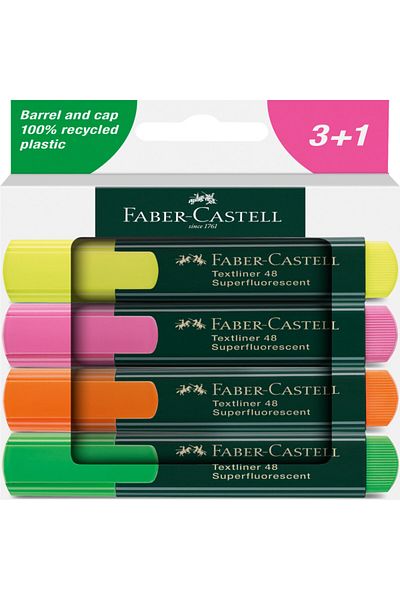 OEM Textmarker Set 4 Carton 1548 2024 Faber-castell