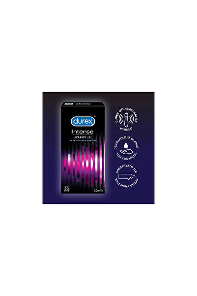 Durex Intense Uyarıcılı Jel + Yıkanabilir 7.6 cm Uzun ve Kalın Gösteren Kılıf C-BI0262681 + Hediye