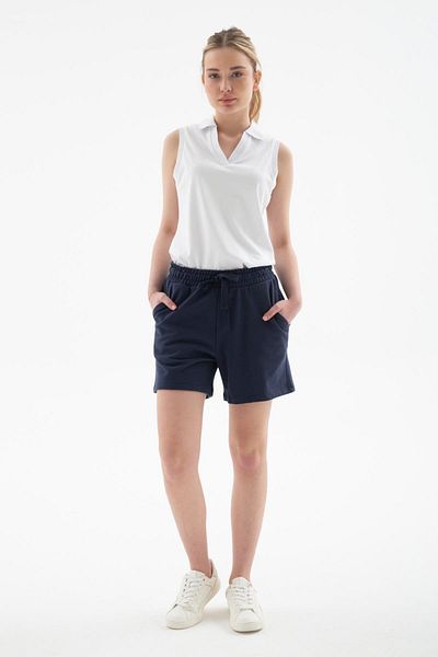 Fashion Friends Pantaloni scurți confortabili elastici Bleumarin