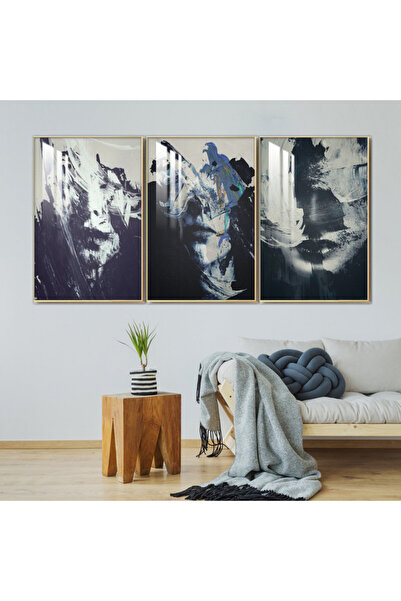 4gdran ثلاث لوحات جدارية خشبية مع برواز خشبي شامبين و طبقة من الاكريلك الشفاف