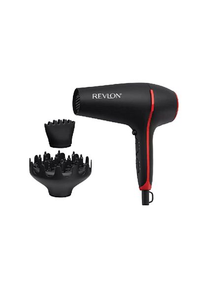 Revlon 200W Smoothstay Coconut Oil-infused Hair Dryer with Volumising Diffusor Black Length:27.5 cm