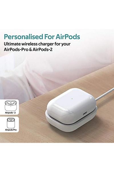 Promate Wireless Charger for AirPods, Powerful 5W Wireless Charging Dock with Anti-Slip Surface Desi