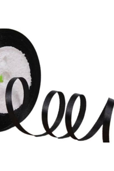 P Parla 3 mm Black Satin Ribbon - 1 Meter