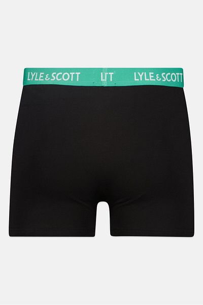 Lyle & Scott Men 5 Pack Brand Logo Boxer Trunk, Black